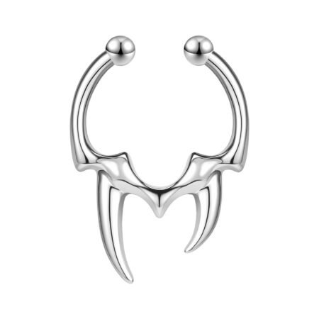1PC Fake Septum Nose Ring Hoop, Non Pierced Nose Cuffs Faux Clicker Hanger 6