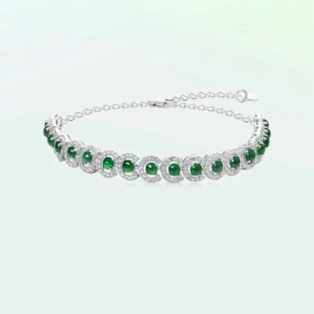 Hermosa Silver Oval Gemstone Tennis Bracelet | Silver Bracelets for Women | Size 7-8 Inch