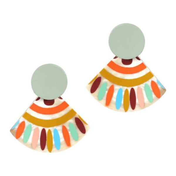 Apricot Sunset Tile Earrings