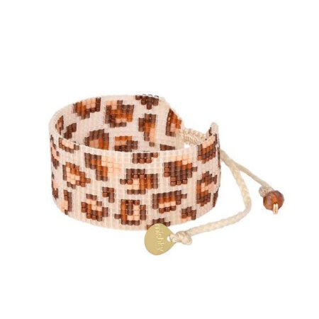 Wide Panthera Beaded Bracelet