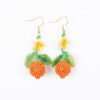 Beaded Orange Blossom Earrings