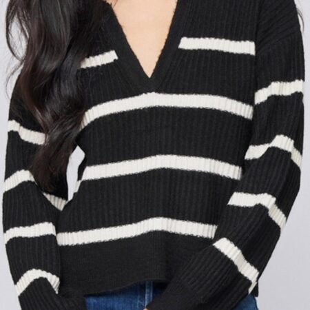 Black Stripe Beckett Sweater *XS-XL*