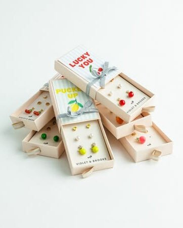 Cheeky Boxed Earrings Trio *Two Styles*