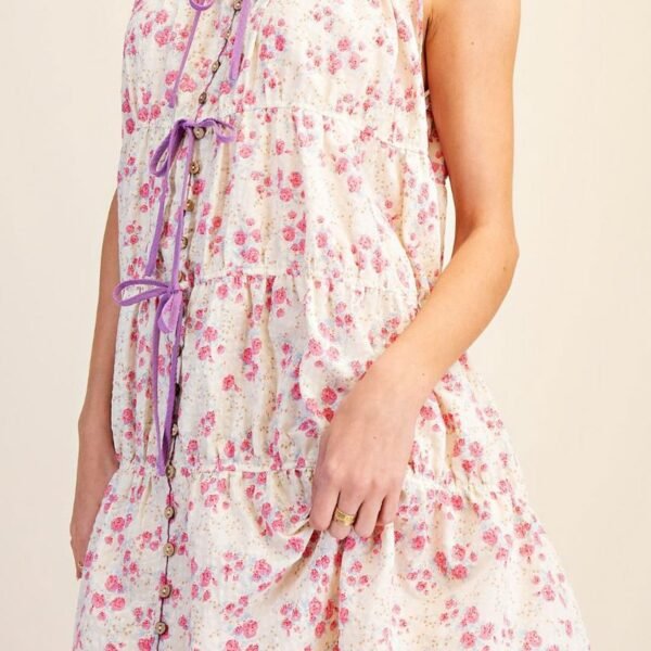 Coco Cream Tie Front Dress *S-L*