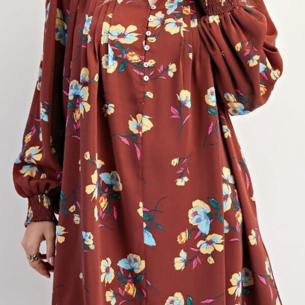 Collier Espresso Floral Dress *S-L*
