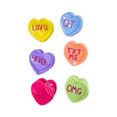 Conversation Hearts Micro Hair Claw Set