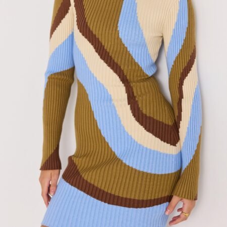 Darla Intarzia Knit Mini Dress *XS-L*