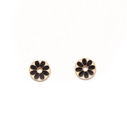 Black & White Flower Power Studs