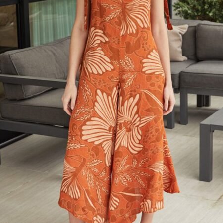 Ginkgo Leaf Print Jumpsuit *S-L*
