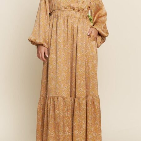 Golden Kiwi Floral Maxi Dress *S-L*