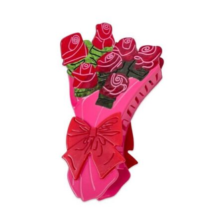 Gummy Rose Bouquet Hair Claw
