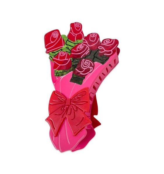 Gummy Rose Bouquet Hair Claw