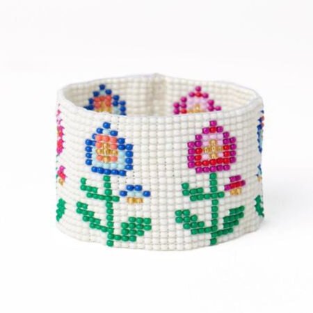 Kendall Floral Beaded Stretch Bracelet