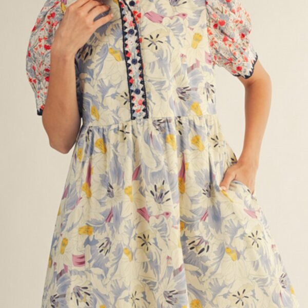 Nadine Periwinkle Floral Dress *S-L*