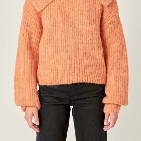 Peaches & Cream Collar Sweater *XS-L*