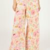 Pink Flower Wide Boy Trousers *XS-XL*