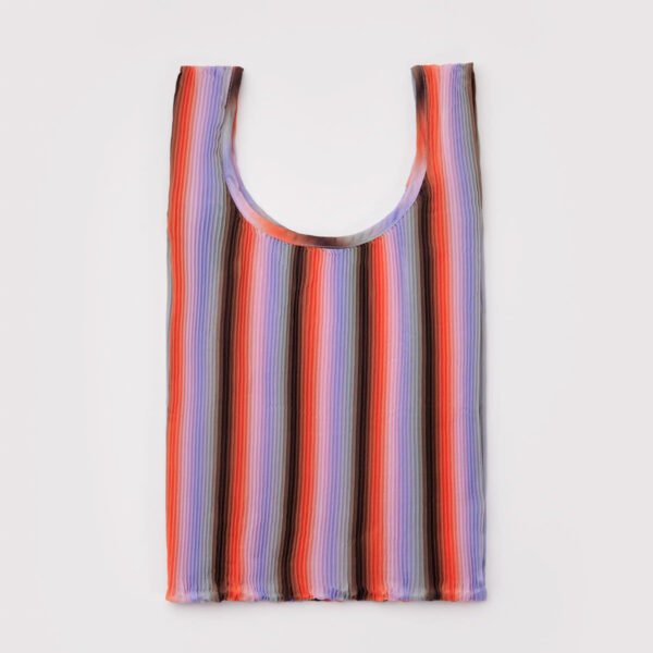 Gradient Stripe Poppy & Lilac Pleated Baggu