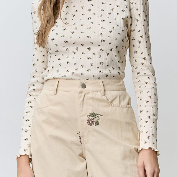 Postage Lettuce Hem Floral Top *S-XL*