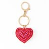 Puffy Heart Beaded Bag Charm