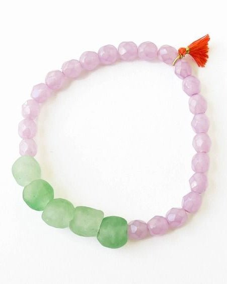 Recycled African Glass Bead Bracelet *Three Colors*