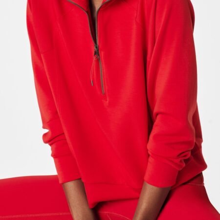*RESTOCK* Spanx Red Airessentials Half Zip *XS-XL*