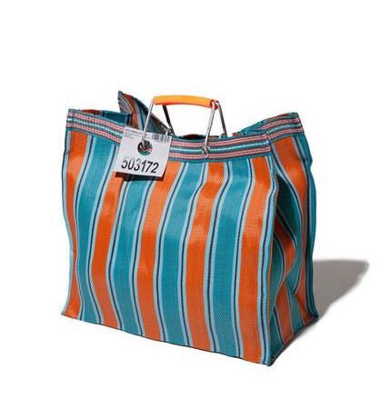 Square Recycled Plastic Stripe Bag *Two Styles*