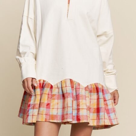 Tonic Plaid Drop Waist Dress *S-L*